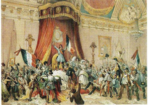 La salle du trône aux Tuileries (1848)