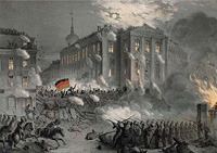 Street Battle by the Alexanderplatz in Berlin