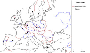 Les frontières intérieures de l'Europe 1945-1947