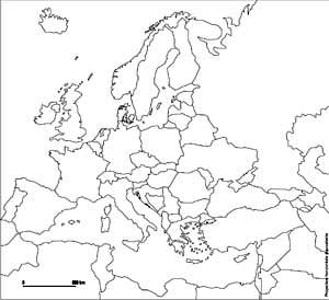 Les frontières intérieures de l'Europe 1994