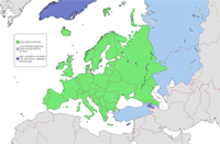 Les frontières officielles de l'Europe