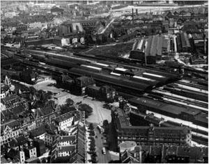 Urban district Oberbilk / Main Station 1934: Deconstruction of the industry in the inner city, construction of new residential space after WWII