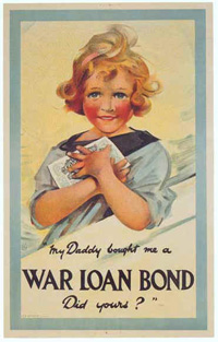 No había reparo en usar a los niños para promocionar los bonos de guerra