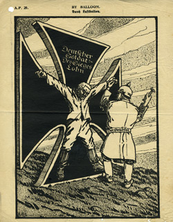 Panfleto británico para las tropas alemanas 1918.21X27cm.<br/>Fuente: psywar.org