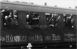 A transport of military forces by railway in August 1914