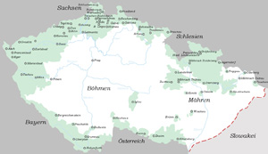 Gebiete mit mehrheitlich deutschsprachiger Bevölkerung  im 1918 gegründeten tschecho-slowakischen Staates