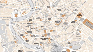 Plan du centre de Rome