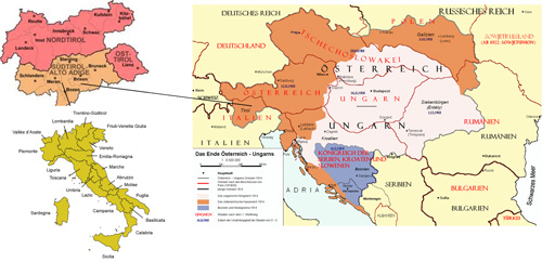 Die Teilung Tirols und die territoriale Eingliederung Südtirols zu Italien