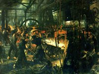Iron mill by Adolph Menzel